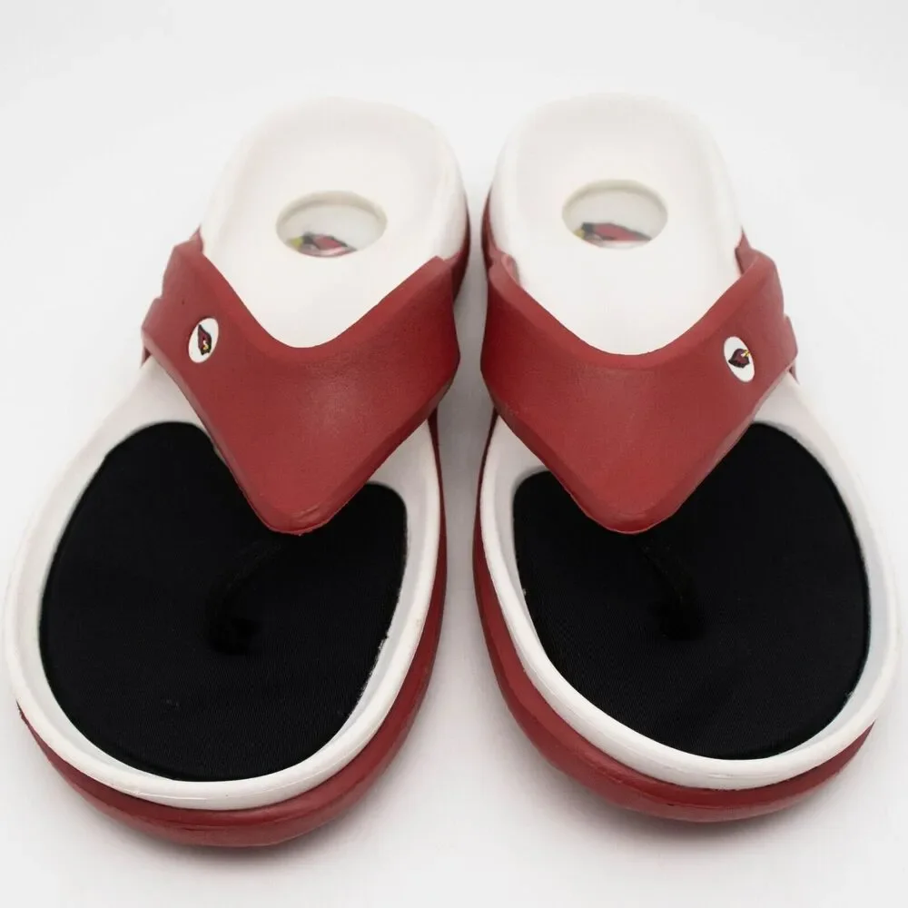 Hawaiian Jelly Arizona Cardinals Red White Flip Flop Sandals Womens SIZE 7 - Picture 2 of 5